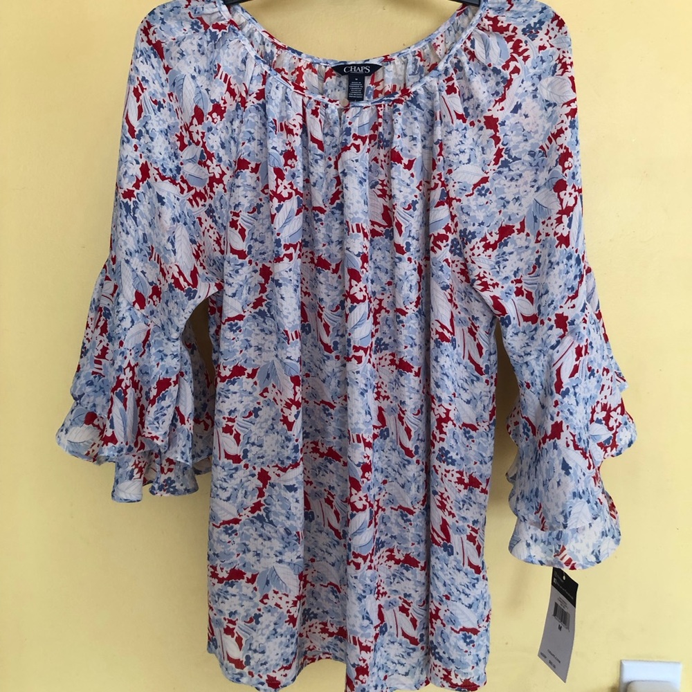 CHAPS Floral blouse